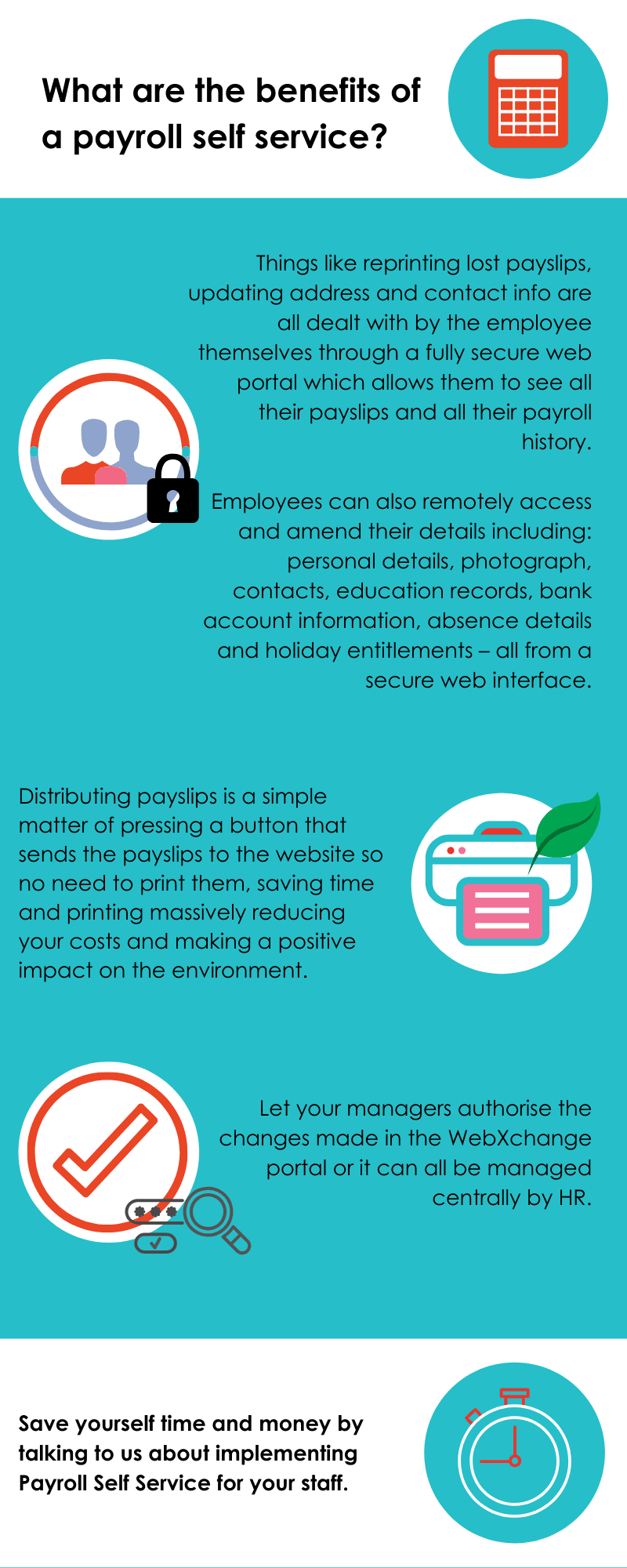 What are the benefits of a payroll self service?