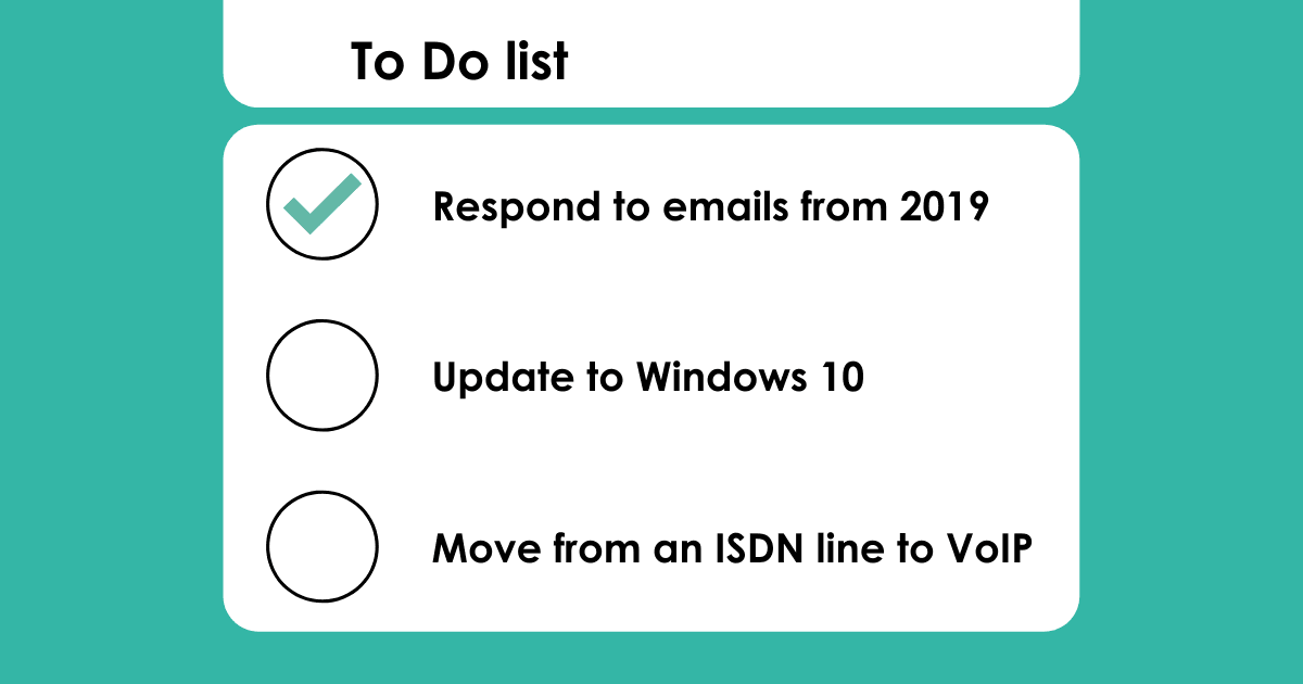 2020 to do list