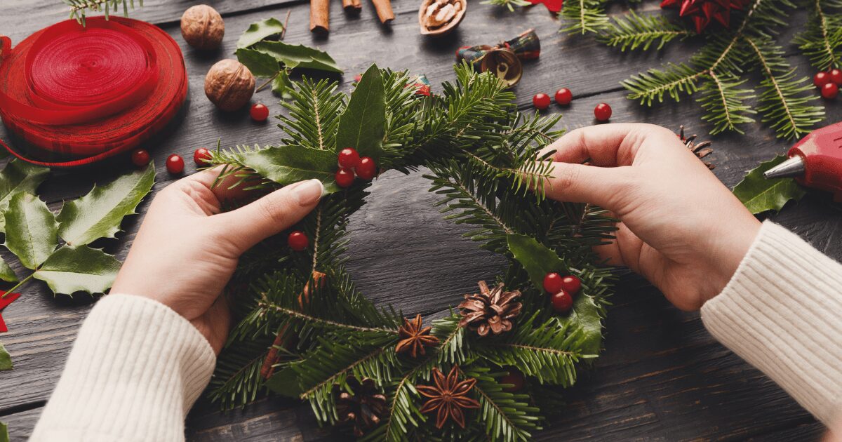 Create a Christmas Wreath at your Christmas Party